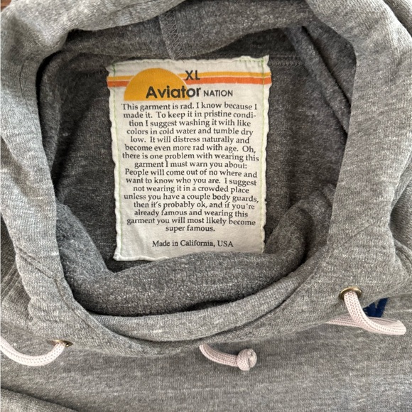 Aviator Nation Heather Gray Hoodie - Picture 6 of 8